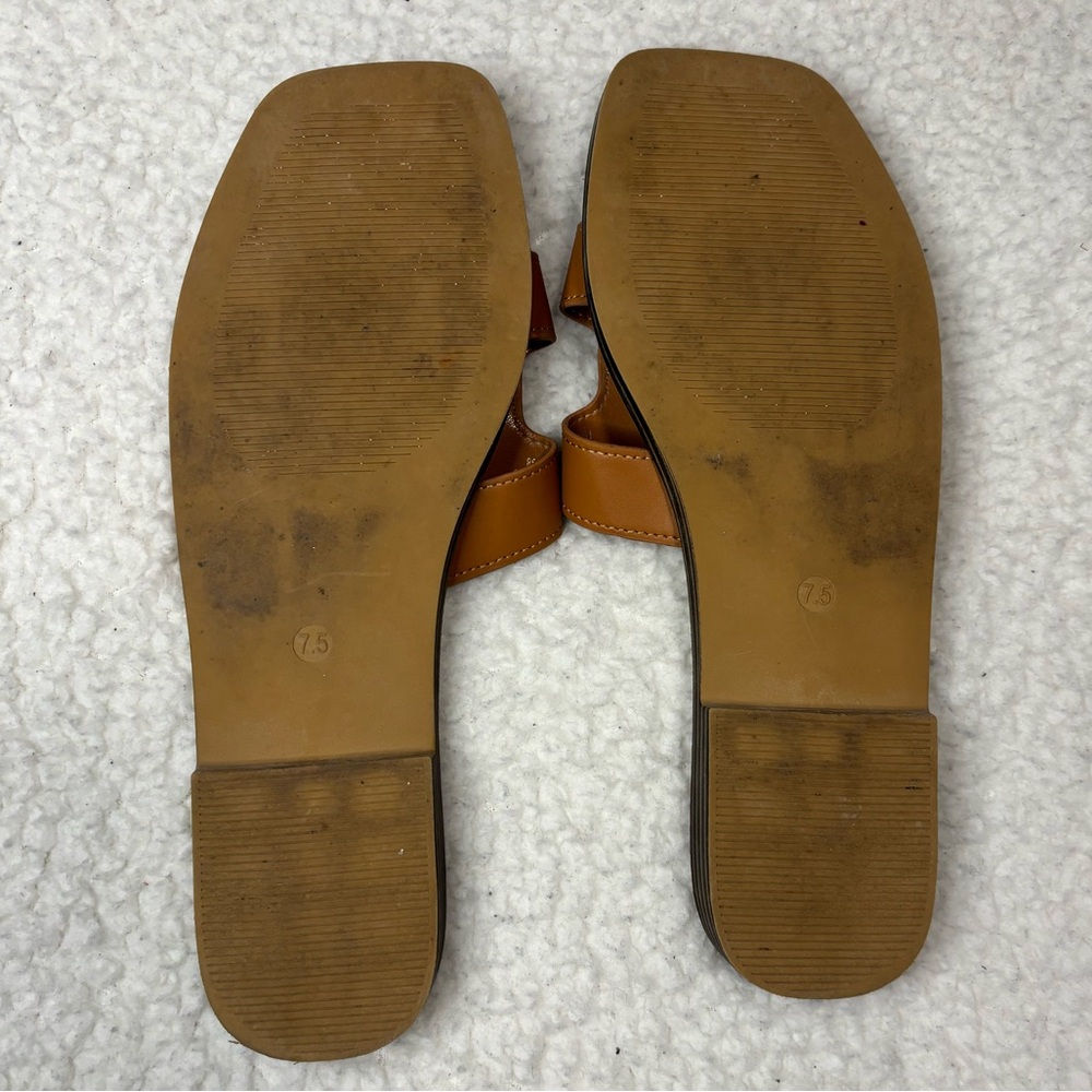 Madden Girl Women Brown Hadyn H-cut Slide Sandals - Picture 7 of 8